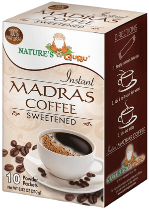 Nature's Guru Madras Coffee Sweetened - 10 CT Box