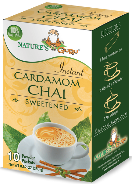 Cardamom Chai Latte Instant Tea Mix I Nature's Guru I Sweetened