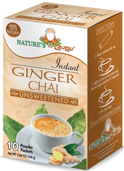 GINGER CHAI 5袋セット Ginger Chai Latte Instant Tea Mix I Nature's Guru I Sweetened