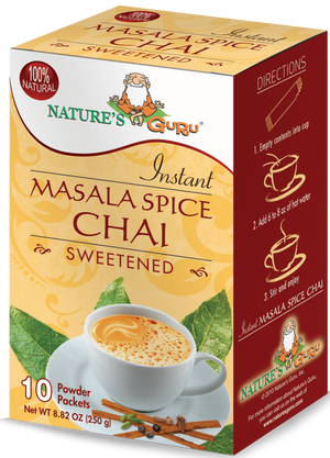 Nature's Guru Masala Spice Chai Sweetened - 10 CT Box