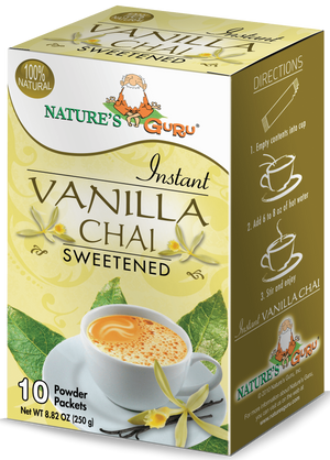 Nature's Guru Vanilla Chai Sweetened - 10 CT Box