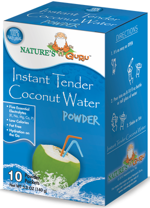Nature's Guru Tender Coconut Water Powder - Original, 10 CT Box
